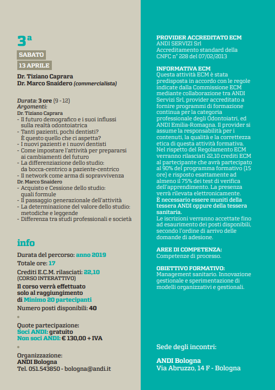 Percorso formativo extra clinico under 35 3