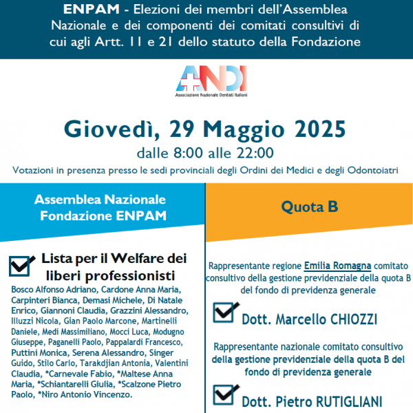 Elezioni Enpam 29 maggio